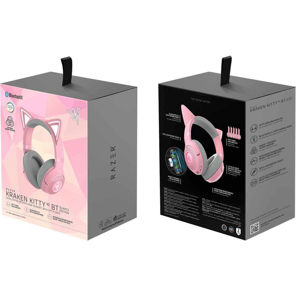Razer Kraken Kitty V2 BT Quartz Wireless Gaming Headset – Renow