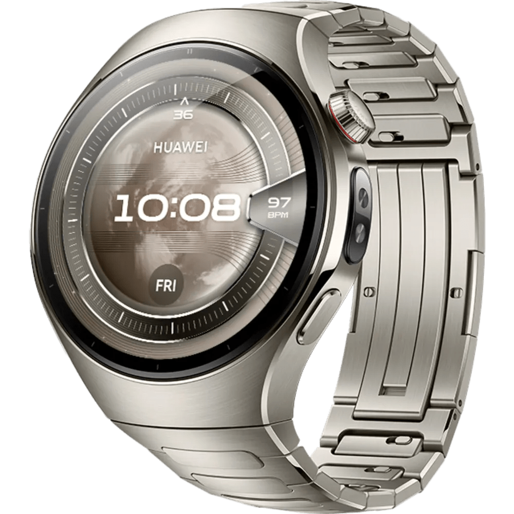Huawei Watch 5 eSIM Smartwatch, Premium Titanium, 46 mm, Titanium