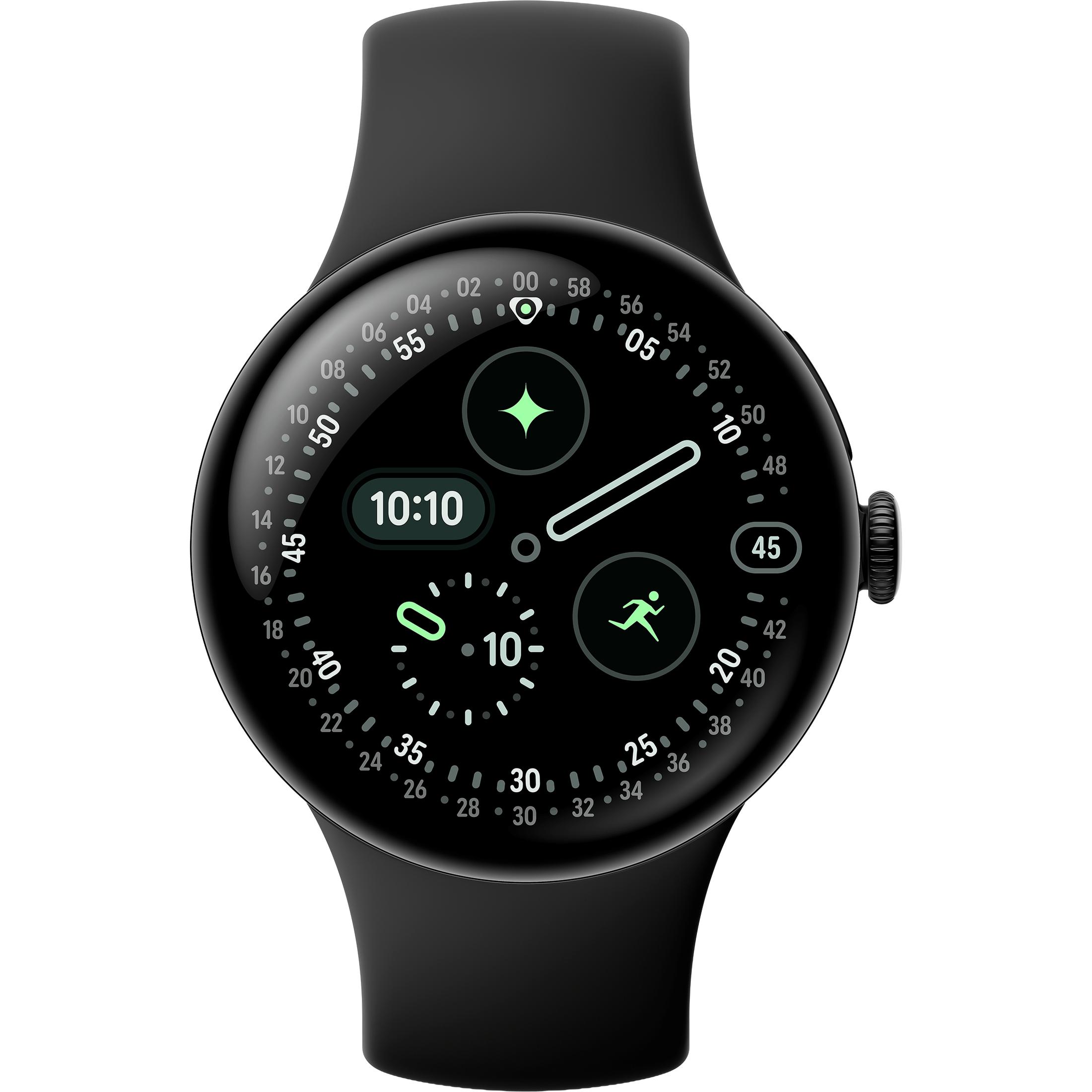 Google Pixel Watch 4 eSIM Smartwatch, 45mm, Black