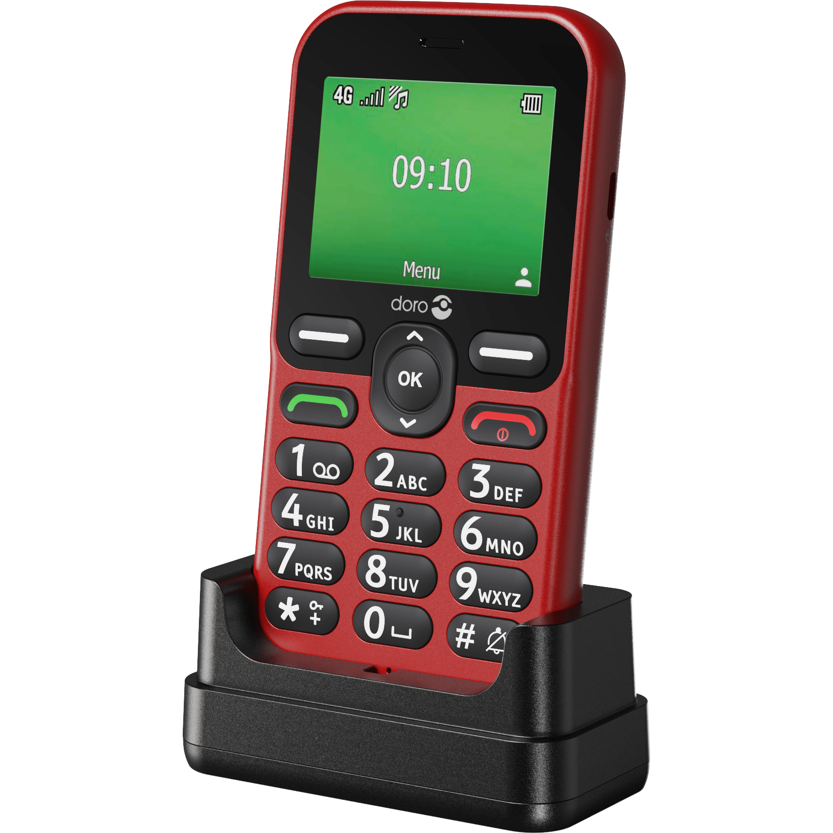 Doro Leva E11 Basic Phone, Red