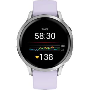 Garmin Venu 4 41mm Smartwatch, Silver and Purple