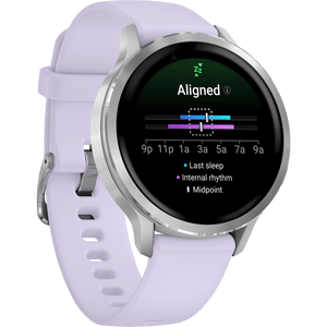 Garmin Venu 4 41mm Smartwatch, Silver and Purple