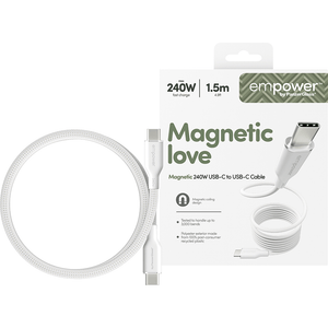 Empower Magnetic USB-C to USB-C Cable 1.5M White