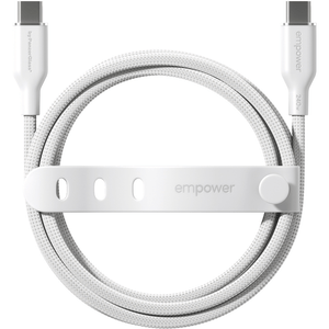 Empower by PanzerGlass Racing 240W USB-C to USB-C Cable USB 2.0, 2M, Silver White