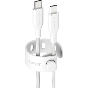 Empower by PanzerGlass Racing 240W USB-C to USB-C Cable USB 2.0, 2M, Silver White