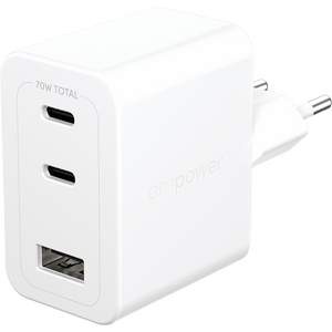 Empower Turbo 70W Charger 2 x USB-C+USB-A White