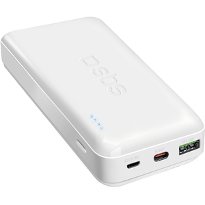SBS Power Bank 20000mAh with USB-A and USB-C 20W , White