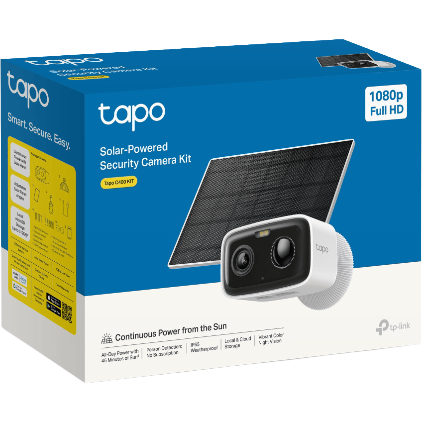 TP-Link Tapo C400 KIT Surveillance Camera with Solar Panel, White