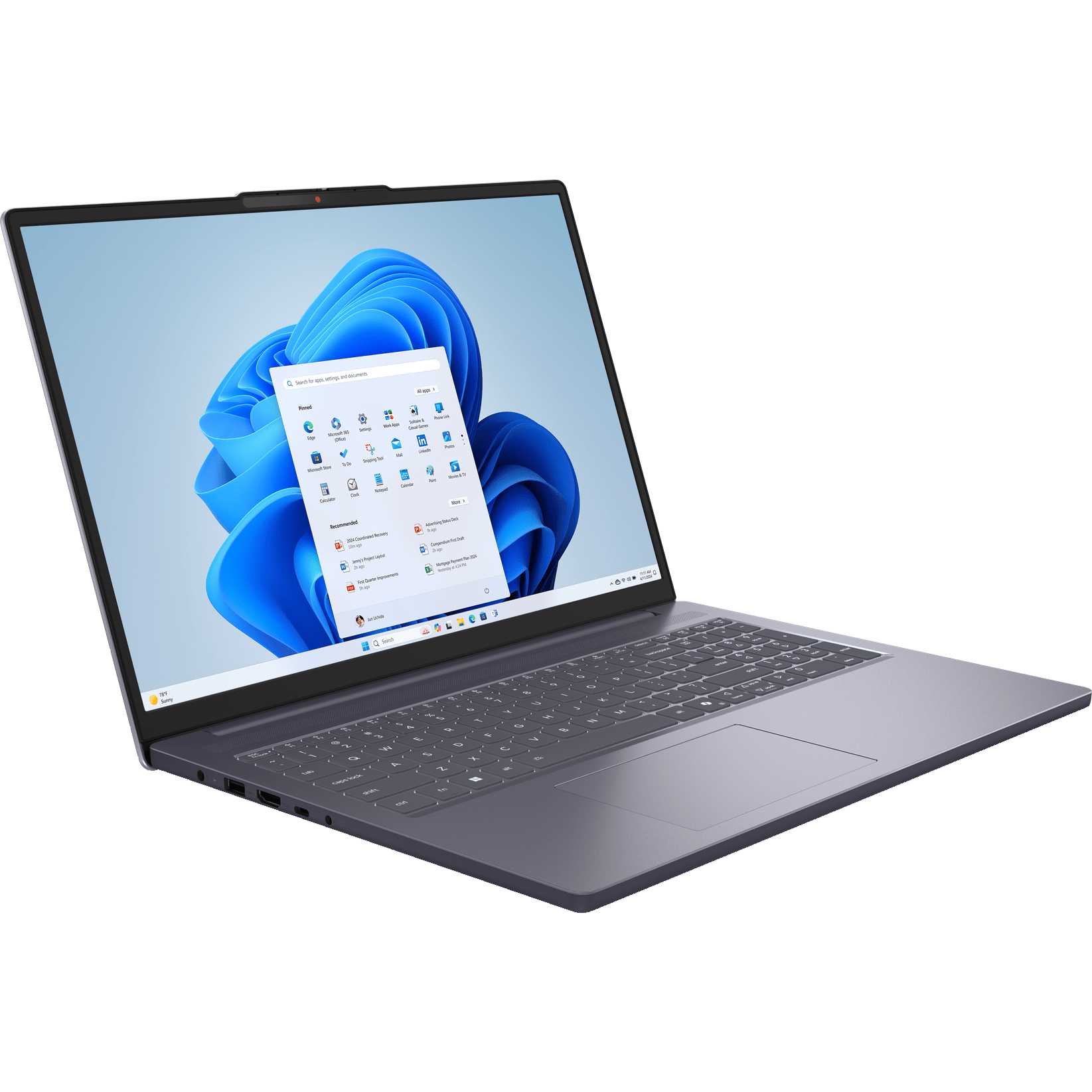 Lenovo IdeaPad Slim 3 83K8008VMX 16" Laptop, Windows 11 Home, Grey