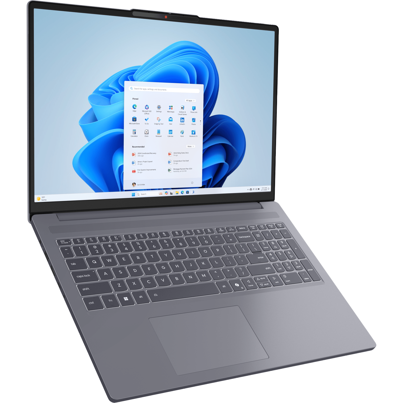 Lenovo IdeaPad Slim 3 83K8008VMX 16" Laptop, Windows 11 Home, Grey