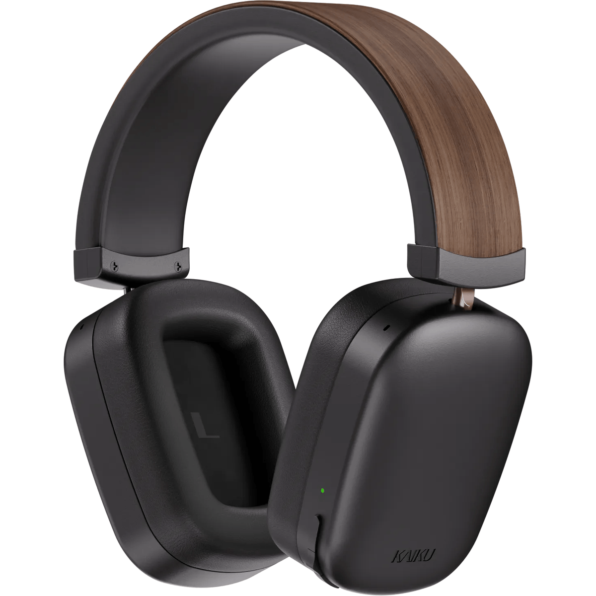 Kaiku Wave Wireless Active Noise-Cancelling Headphones, Walnut