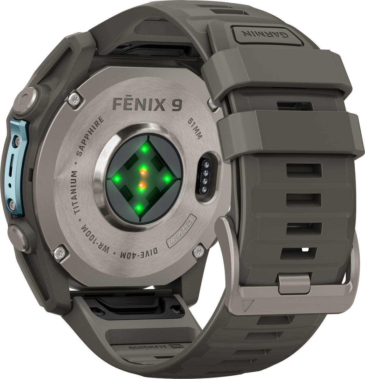 Garmin Fenix 9 Smartwatch, 51mm, Pebble Gray