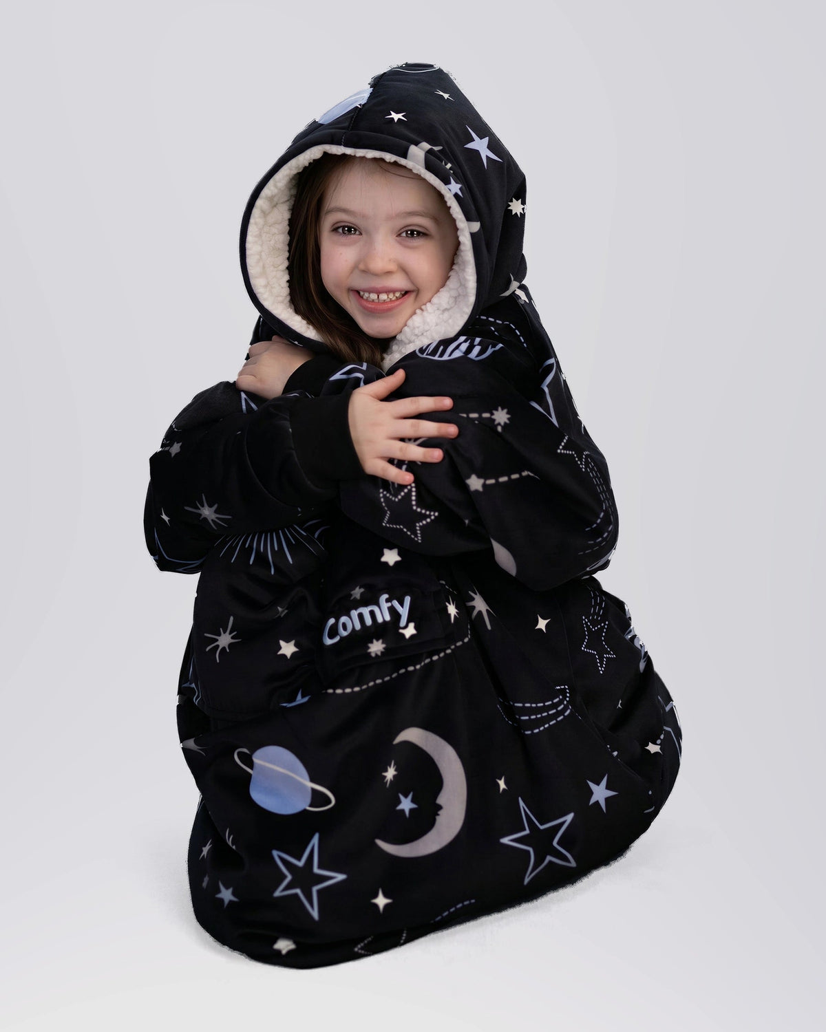 The Comfy Original Jr Wearable Blanket Hoodie, Constellations
