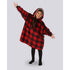 The Comfy Original Jr Wearable Blanket Hoodie, Red Plaid