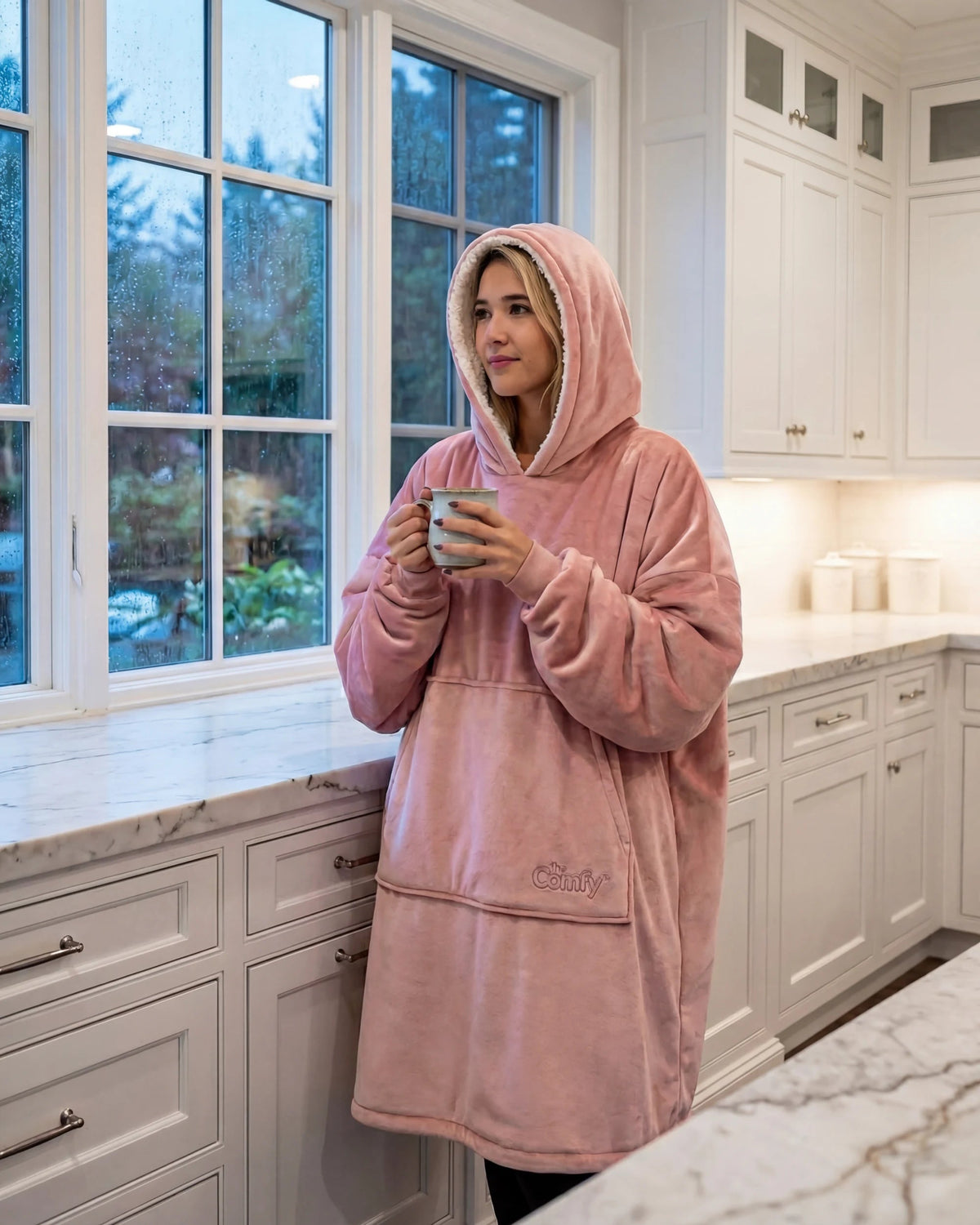 The Comfy Original Wearable Blanket Hoodie, Blush