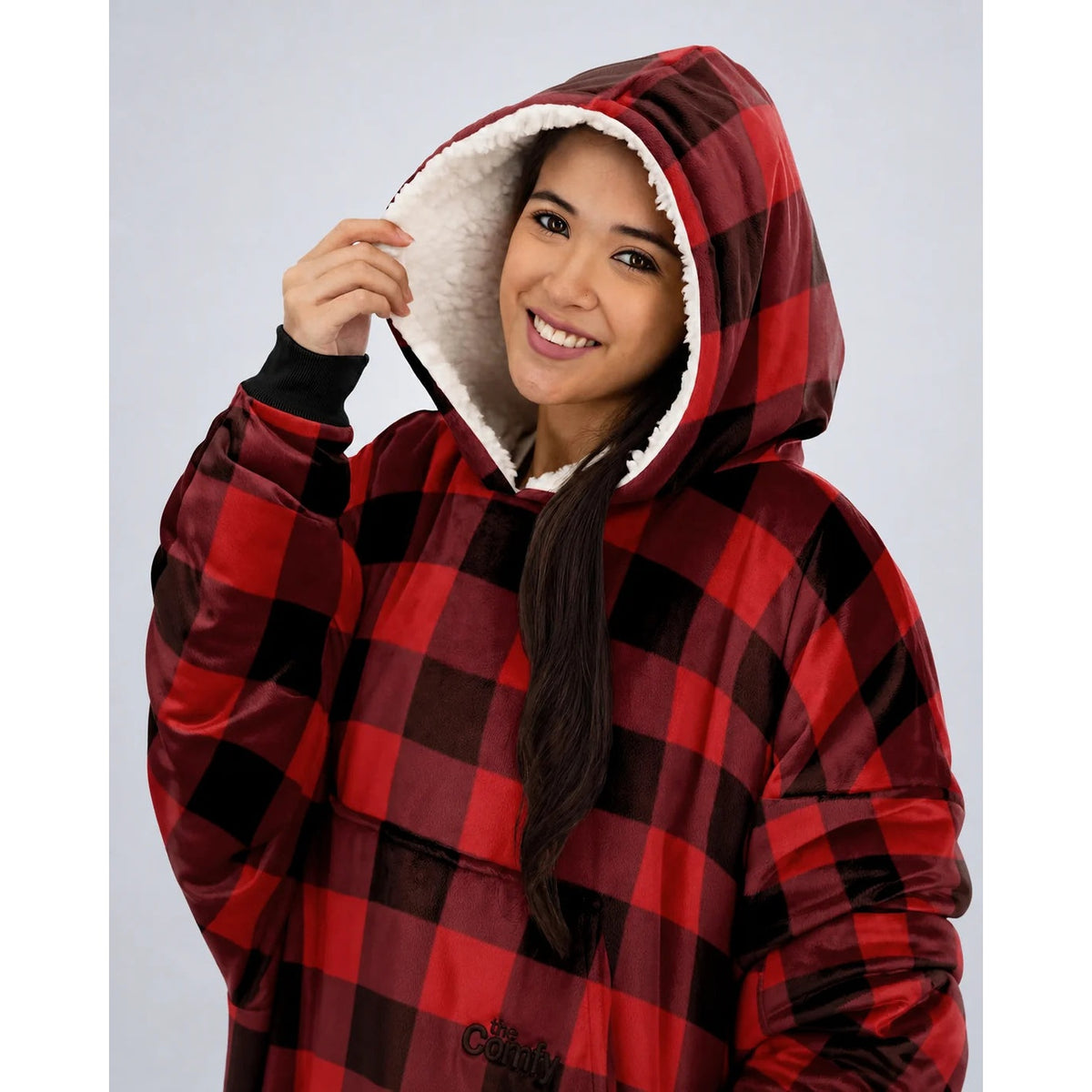 The Comfy Original Wearable Blanket, Red Plaid