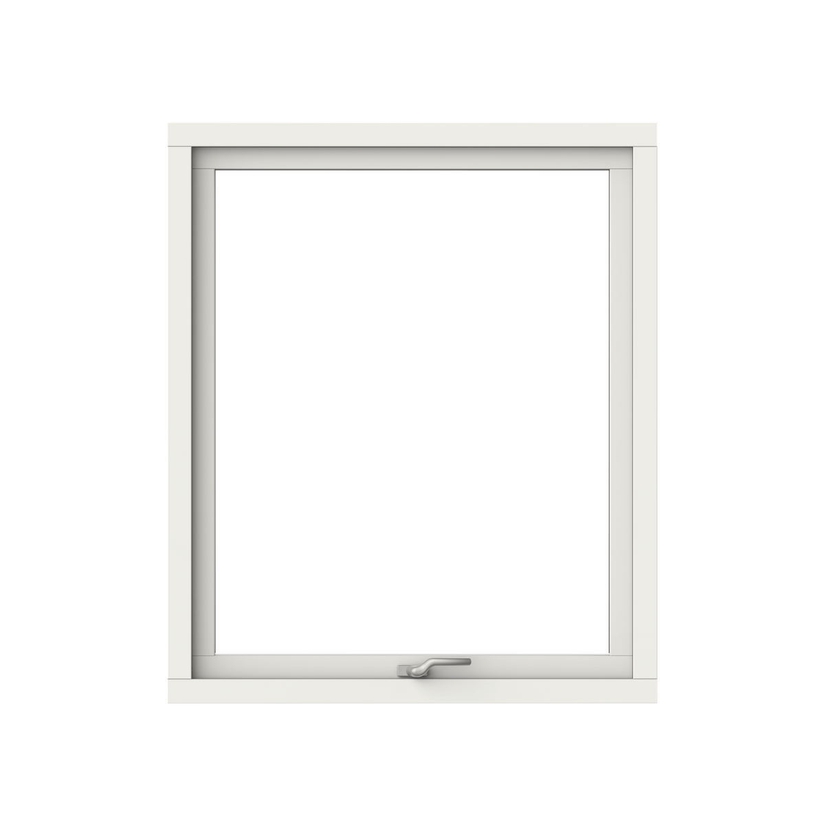 Outline 3-Glass Wood Reversible Window 130x130 cm White