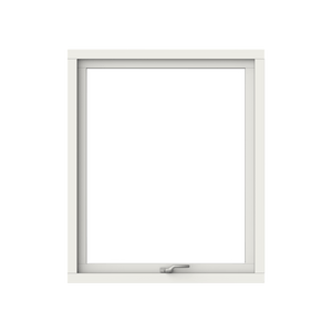 Outline 3-Glass Wood Reversible Window 130x130 cm White