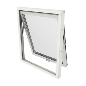 Outline 3-Glass Wood Reversible Window 130x130 cm White