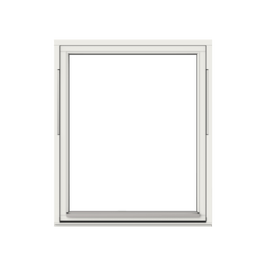 Outline 3-Glass Wood Reversible Window 130x130 cm White