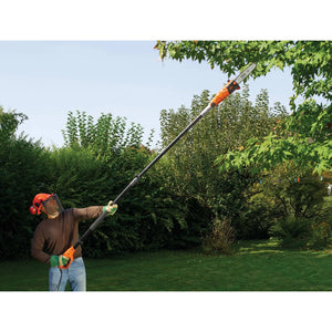 Black and Decker Pole Chainsaw 800W 25cm 230V, Orange/Black