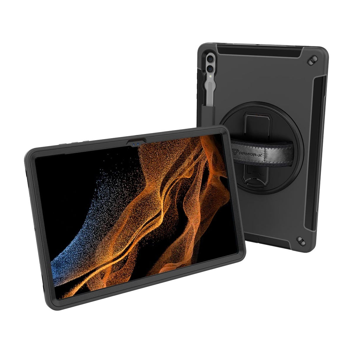 Armor-X RIN Rugged Case for Samsung Galaxy Tab S9 Ultra / S10 Ultra, Black