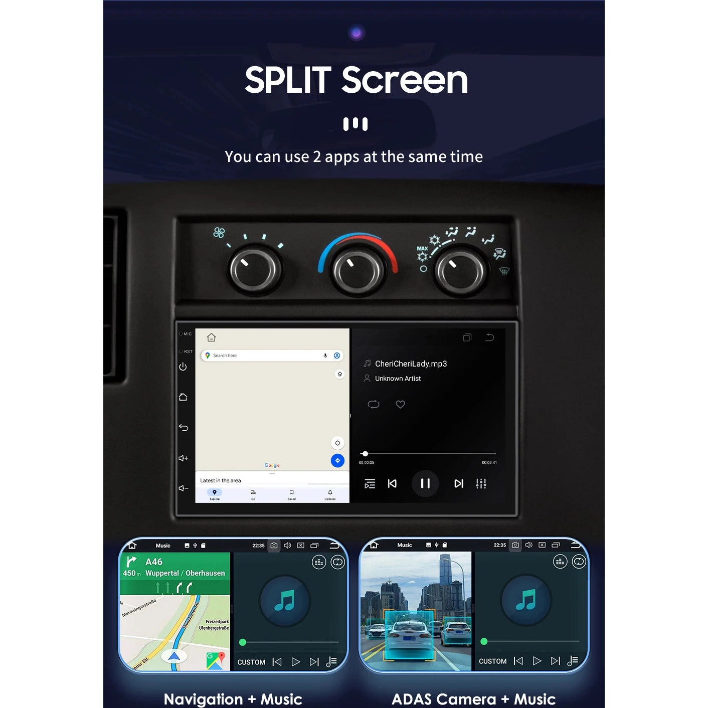 Car Multimedia Universal Stereo for Volkswagen Nissan Hyundai KIA Toyota GPS Navigation