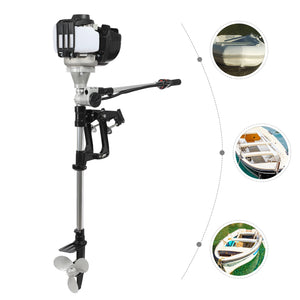 Outboard Motor, 4-stroke, 5.5 HP Power, White