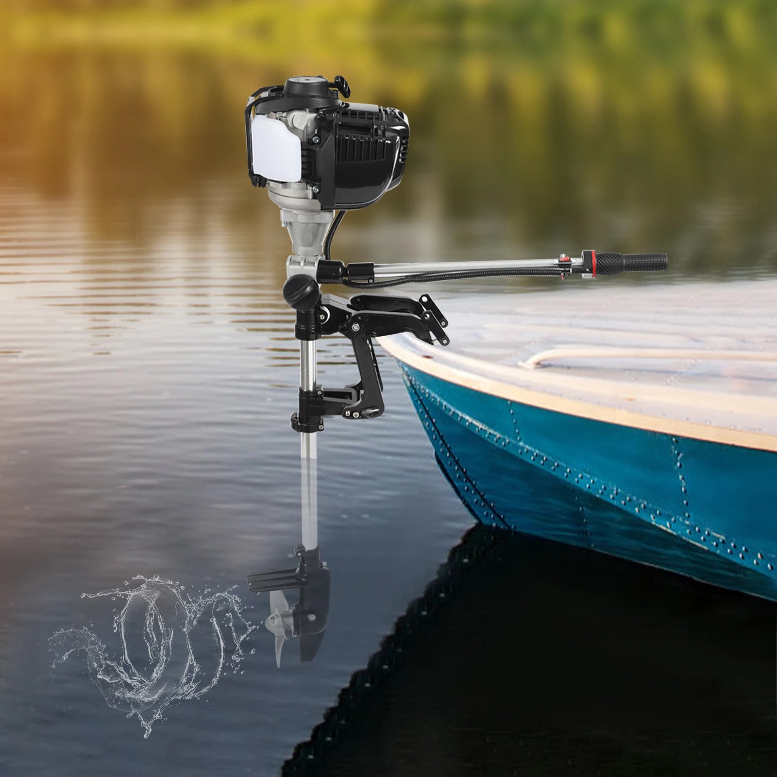 Outboard Motor, 4-stroke, 5.5 HP Power, White