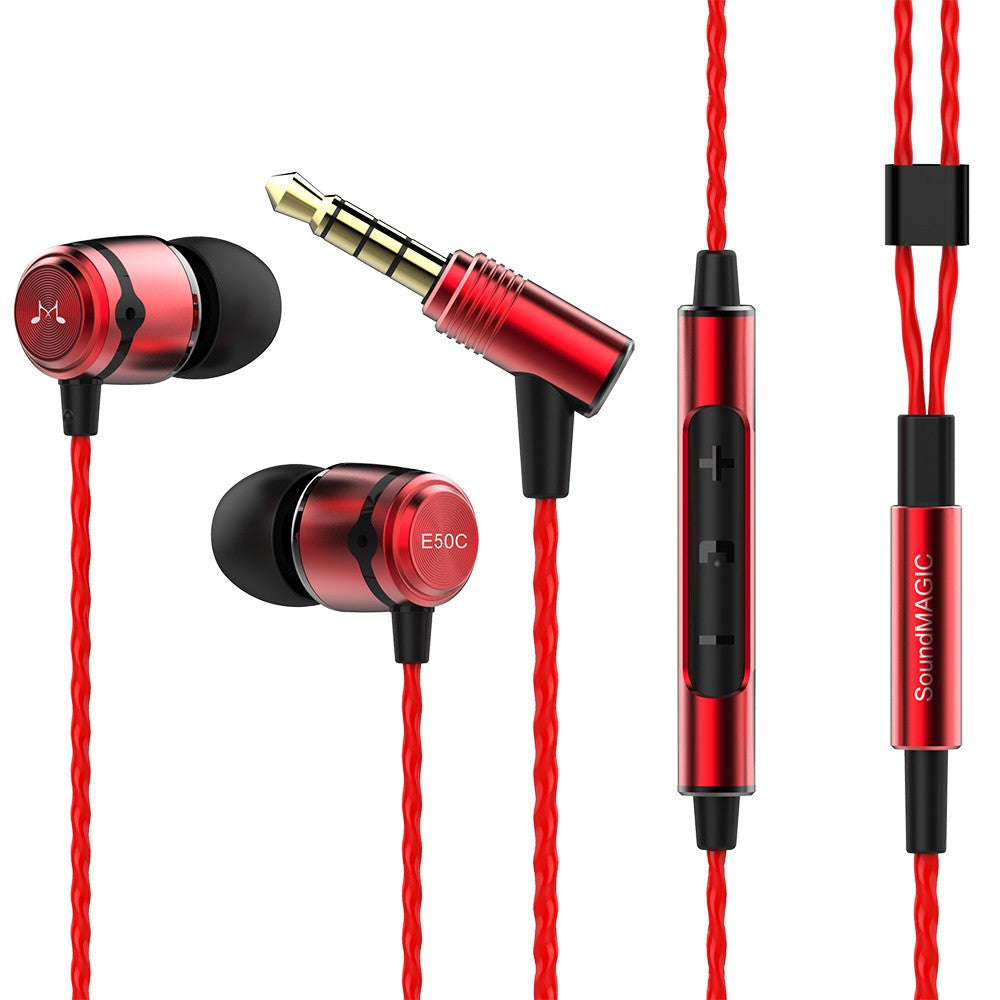 SoundMAGIC E50C In-Ear Headphone with Mic - Red