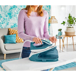 Tefal Express Easy SV6131E0 Steam Generator Iron 2200W, Blue/White
