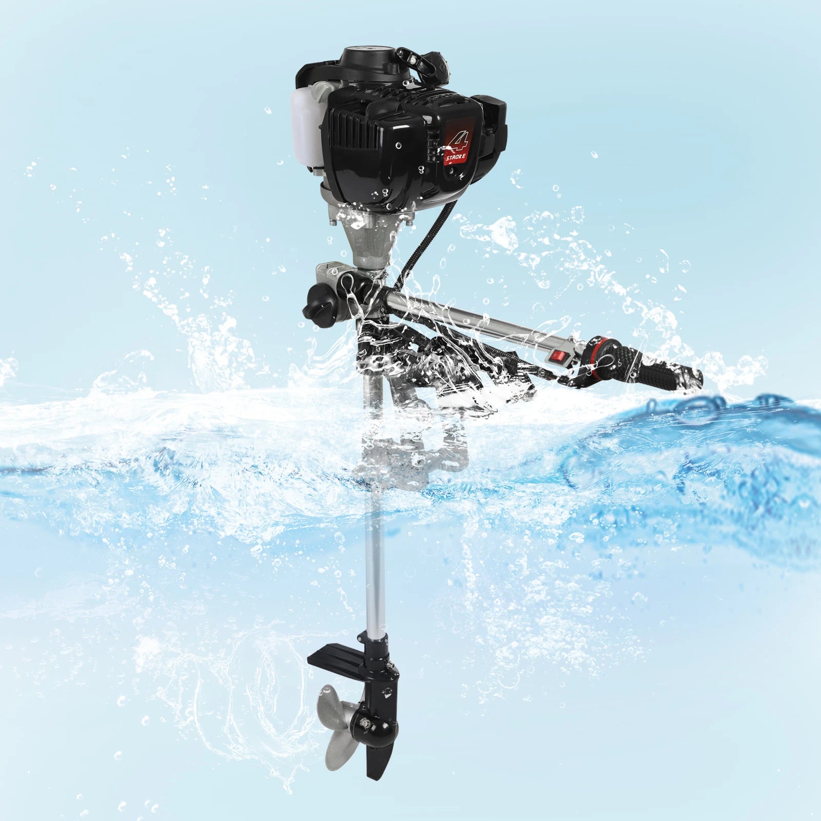 Outboard Motor, 4-stroke, 5.5 HP Power, White