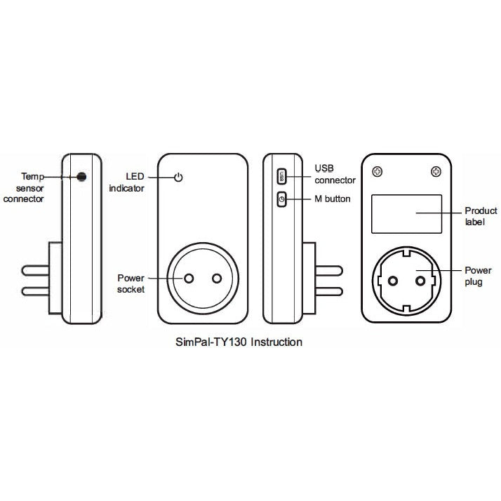 SimPal TY130 WiFi Smart Socket
