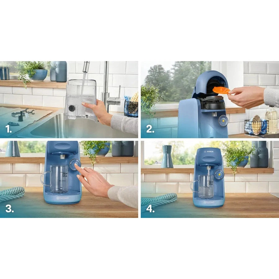 Bosch Tassimo Finesse TAS16B5 Capsule Coffee Machine, Blue