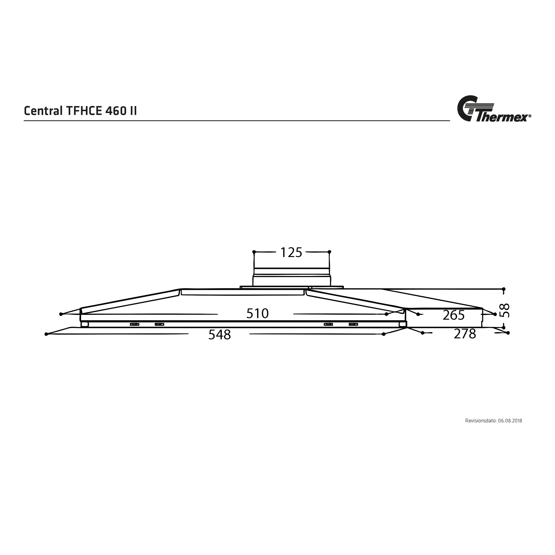 Thermex Central TFHCE 460 II 548mm Integrated Range Hood
