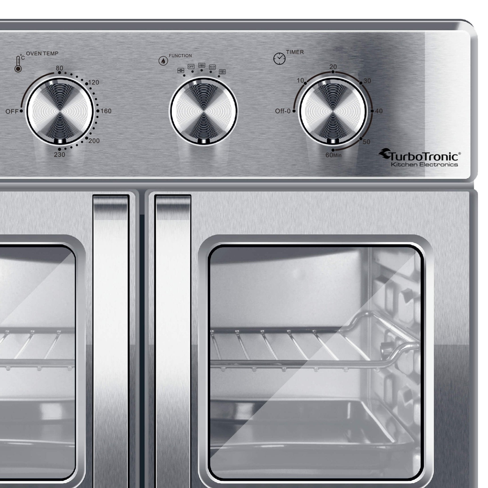 TurboTronic TT-AF32MFD Airfryer XXL / Oven 32L, Silver