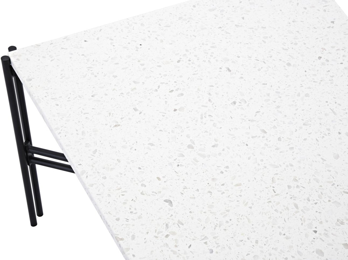 Venture Home Razzia Coffee Table, White Terrazzo