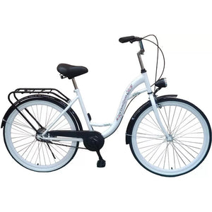 Viking Choice 26 Inch White City Bike, Single Speed