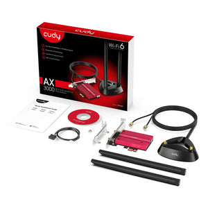 Cudy WE4000 AX5400 Wi-Fi 6E Bluetooth 5.3 PCIe Adapter