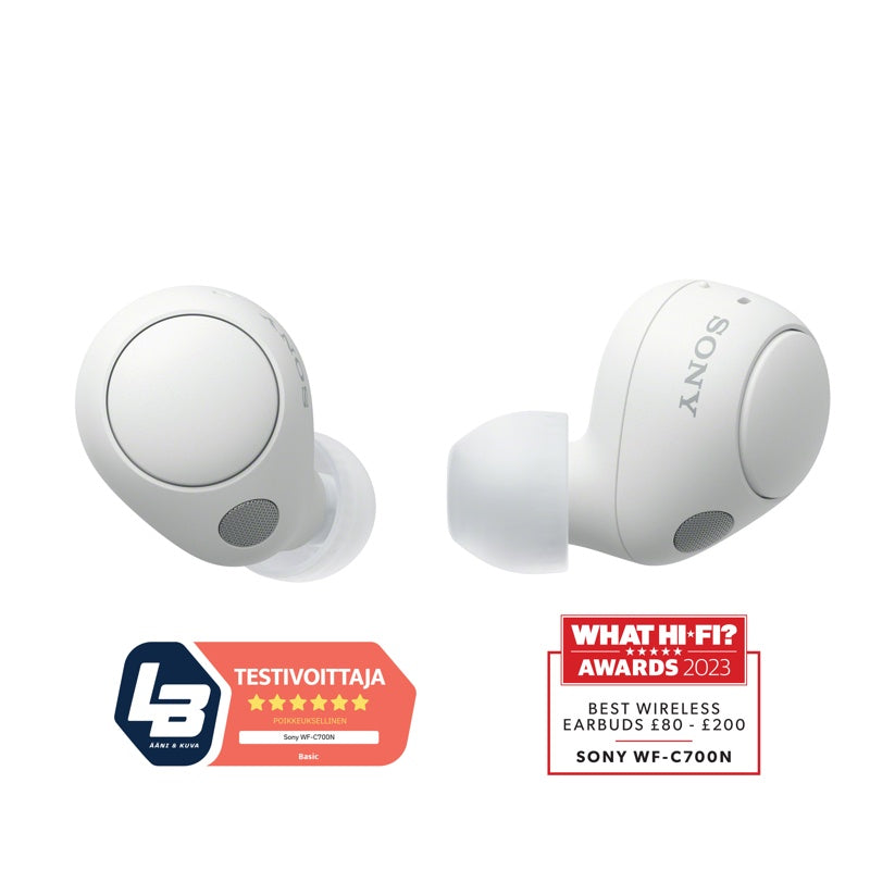 Sony WF-C700N noise-cancelling wireless earbuds, White