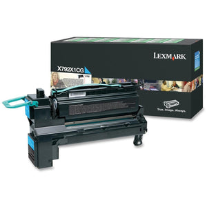 Lexmark X792 Toner Cartridge Laser 20000 Pages, Cyan