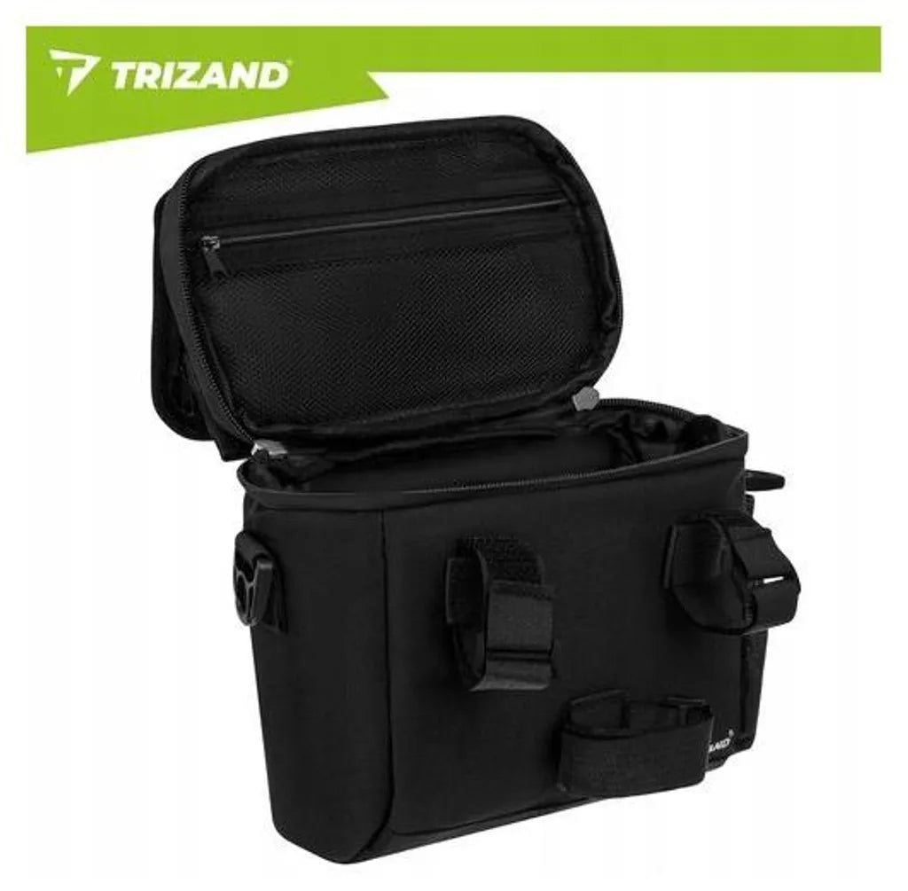 Trizand Bicycle Handlebar Bag With Phone Holder, Black