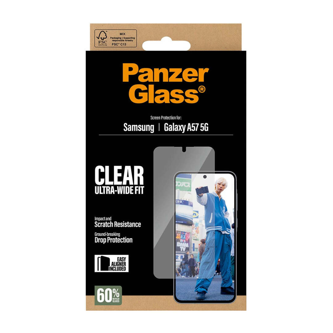PanzerGlass Screen Protector Ultra-Wide Fit, Samsung Galaxy A57