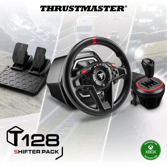 Thrustmaster T128 X Shifter Pack for Xbox Series X|S, Xbox One and PC, Black and Red