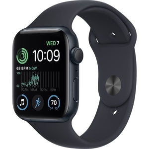 Apple Watch SE 2nd Gen 44mm GPS Midnight Aluminum Case Midnight Sport Band