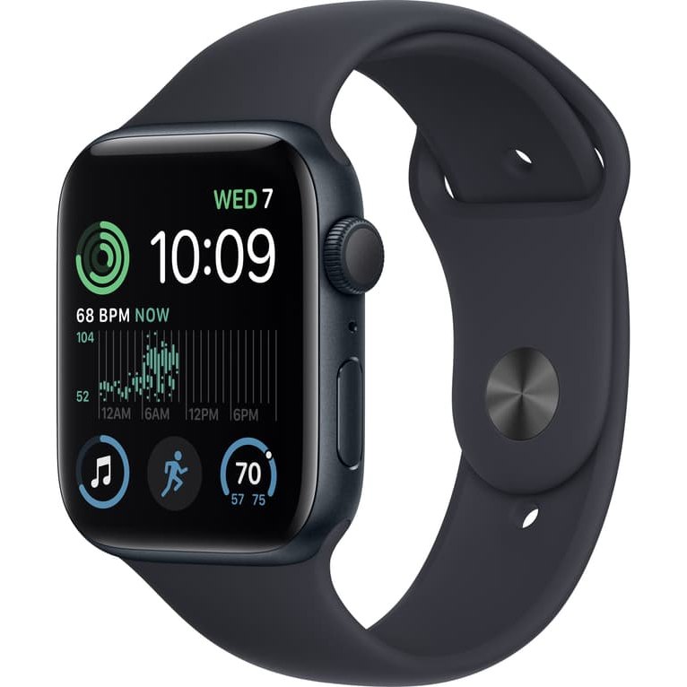 Apple Watch SE 2nd Gen 44mm GPS Midnight Aluminum Case Midnight Sport Band