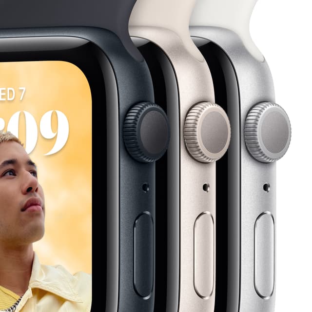 Apple Watch SE 2nd Gen 44mm GPS Midnight Aluminum Case Midnight Sport Band