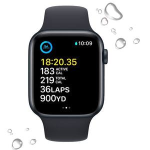 Apple Watch SE 2nd Gen 44mm GPS Midnight Aluminum Case Midnight Sport Band