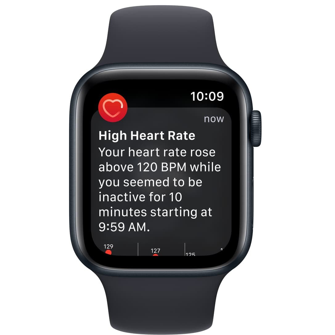 Apple Watch SE 2nd Gen 44mm GPS Midnight Aluminum Case Midnight Sport Band