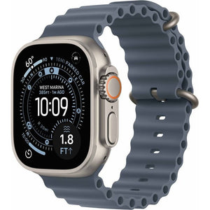 Apple Watch Ultra 3 49mm, Natural Titanium/Anchor, Blue Ocean Band